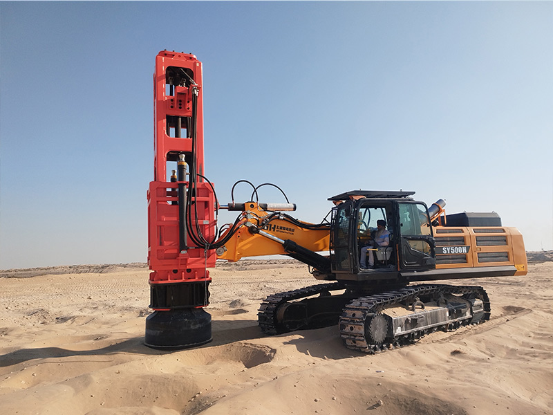 HC150高速液壓夯實機(jī) 150千焦挖掘機(jī)液壓夯在中東阿聯(lián)酋阿布扎比基礎(chǔ)夯實 